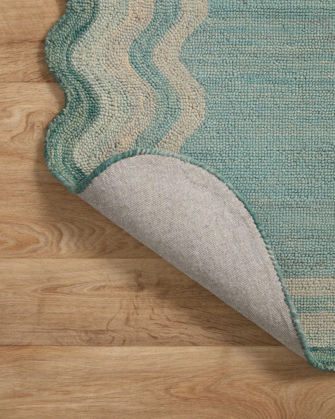 Buena Onda Hooked Aqua / Ocean Rug | Burke Decor