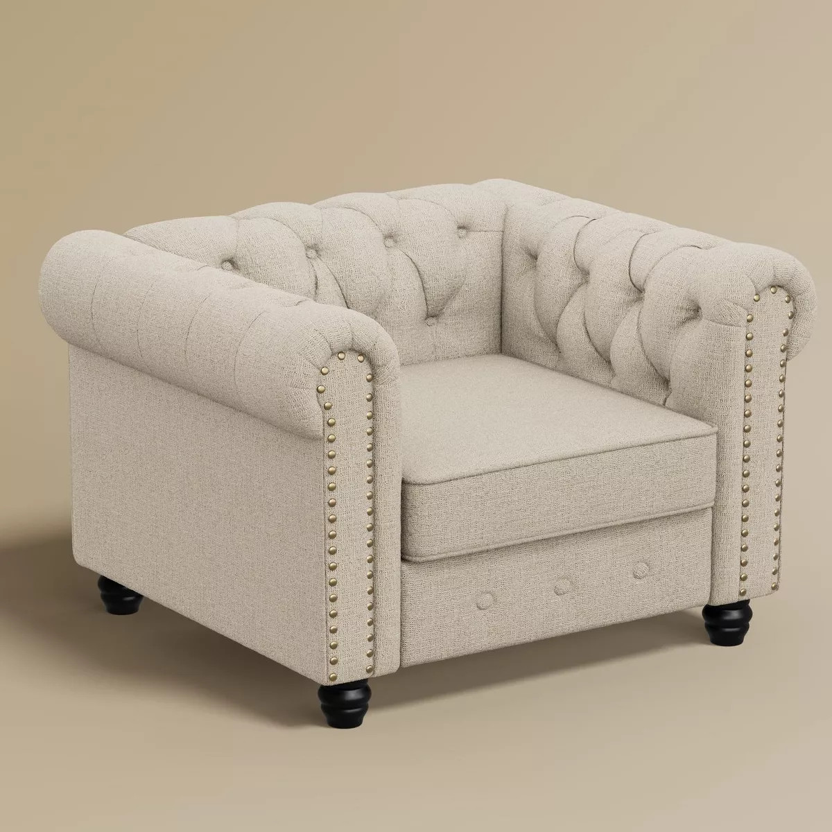 Linen Chesterfield Chair for Living Room-Morden Fort | Target