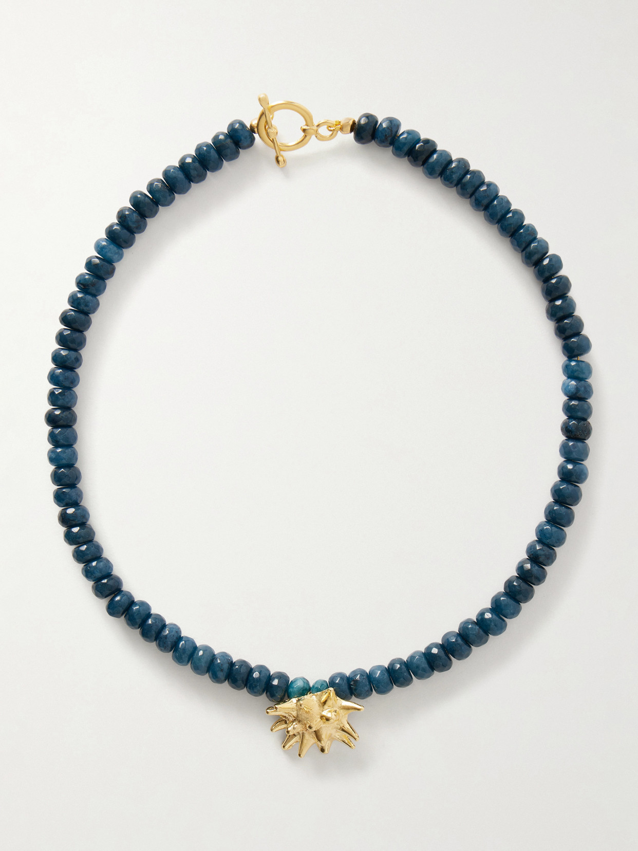 YSSO - Sea Urchin Gold-plated Jade Necklace - Blue | NET-A-PORTER (US)