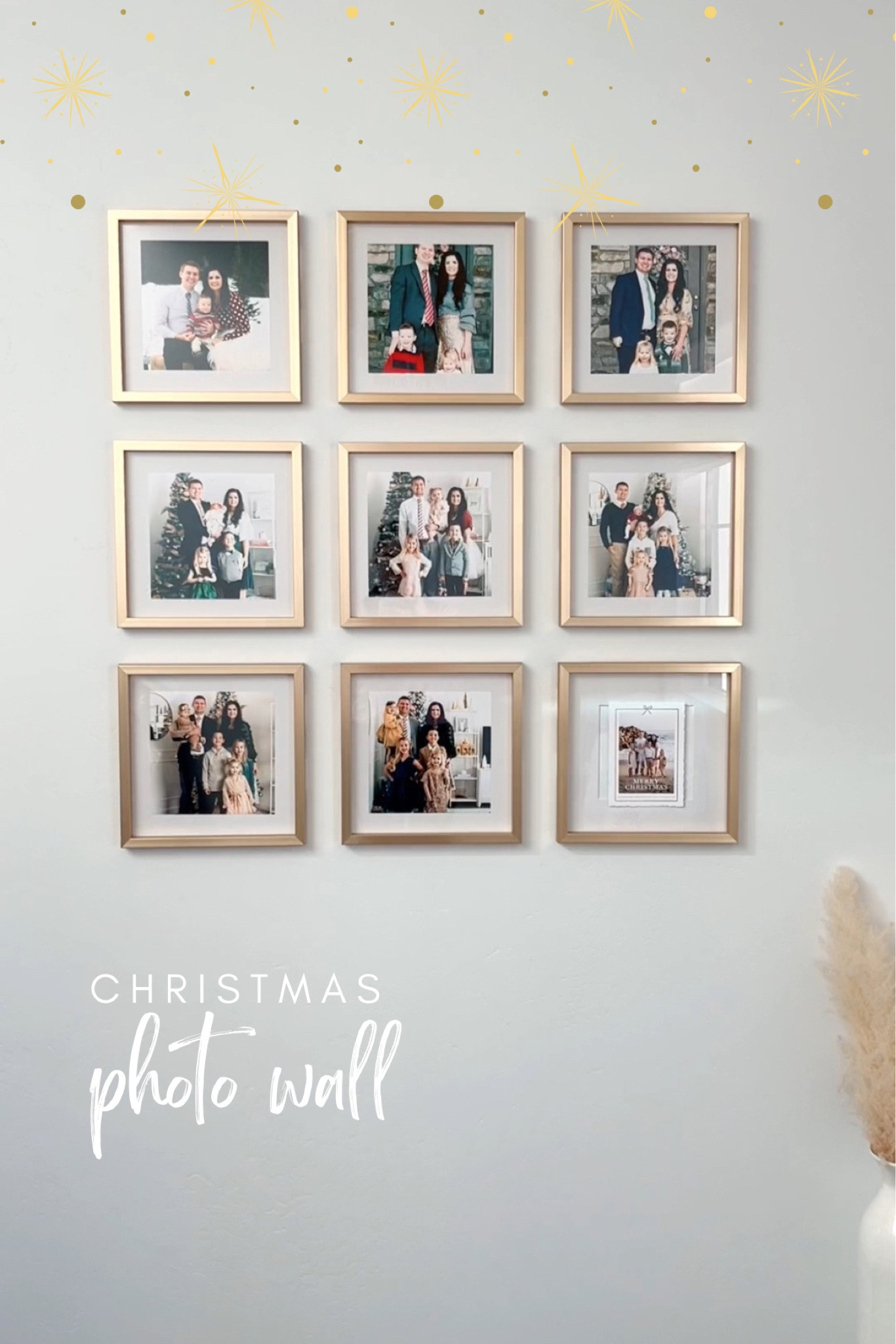 Easy photo wall to highlight your family Christmas pictures over the years! 

#LTKHoliday #LTKSeasonal