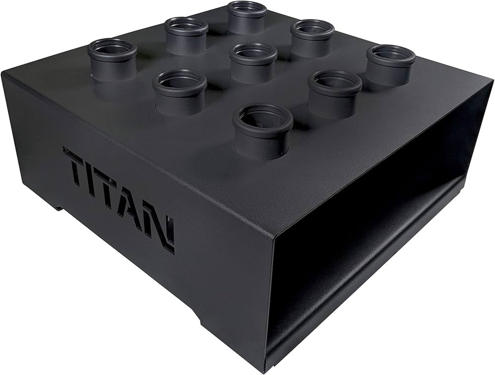 Titan Fitness Olympic Barbell 9 Holder Vertical Storage Display Rack 19" x 19" | Amazon (US)