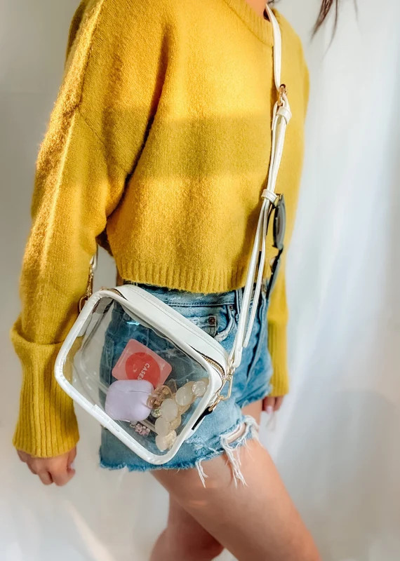 NEW Clear Bag With Leather Adjustable Strap for Music Festival - Etsy | Etsy (US)