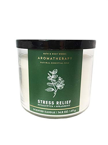 Bath & Body Works, Aromatherapy Stress Relief 3-Wick Candle, Eucalyptus Spearmint | Amazon (US)