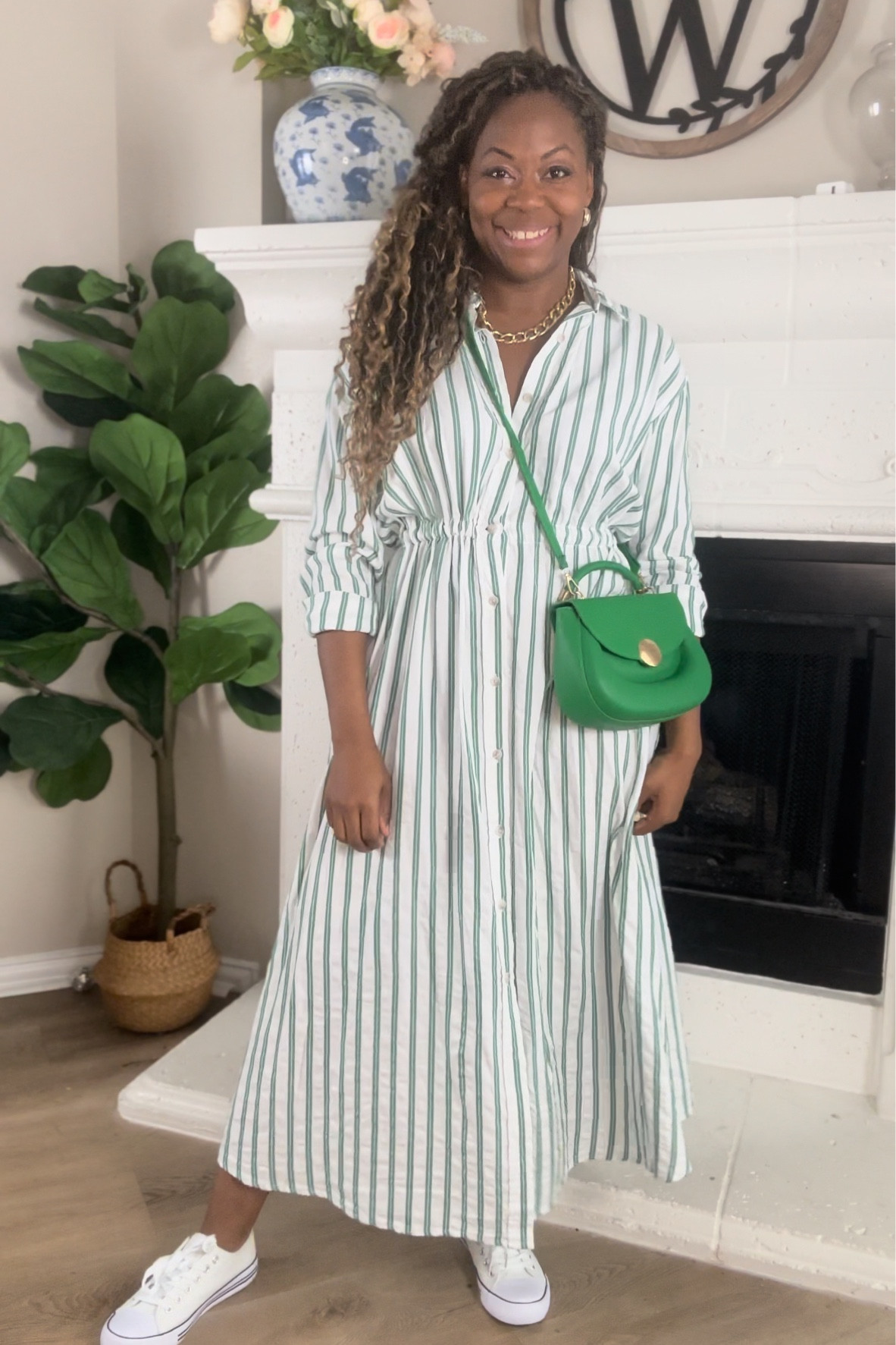 target green shirt dress Cupshe Olive Short Sleeve Waist Wrap Midi Dress - Olive