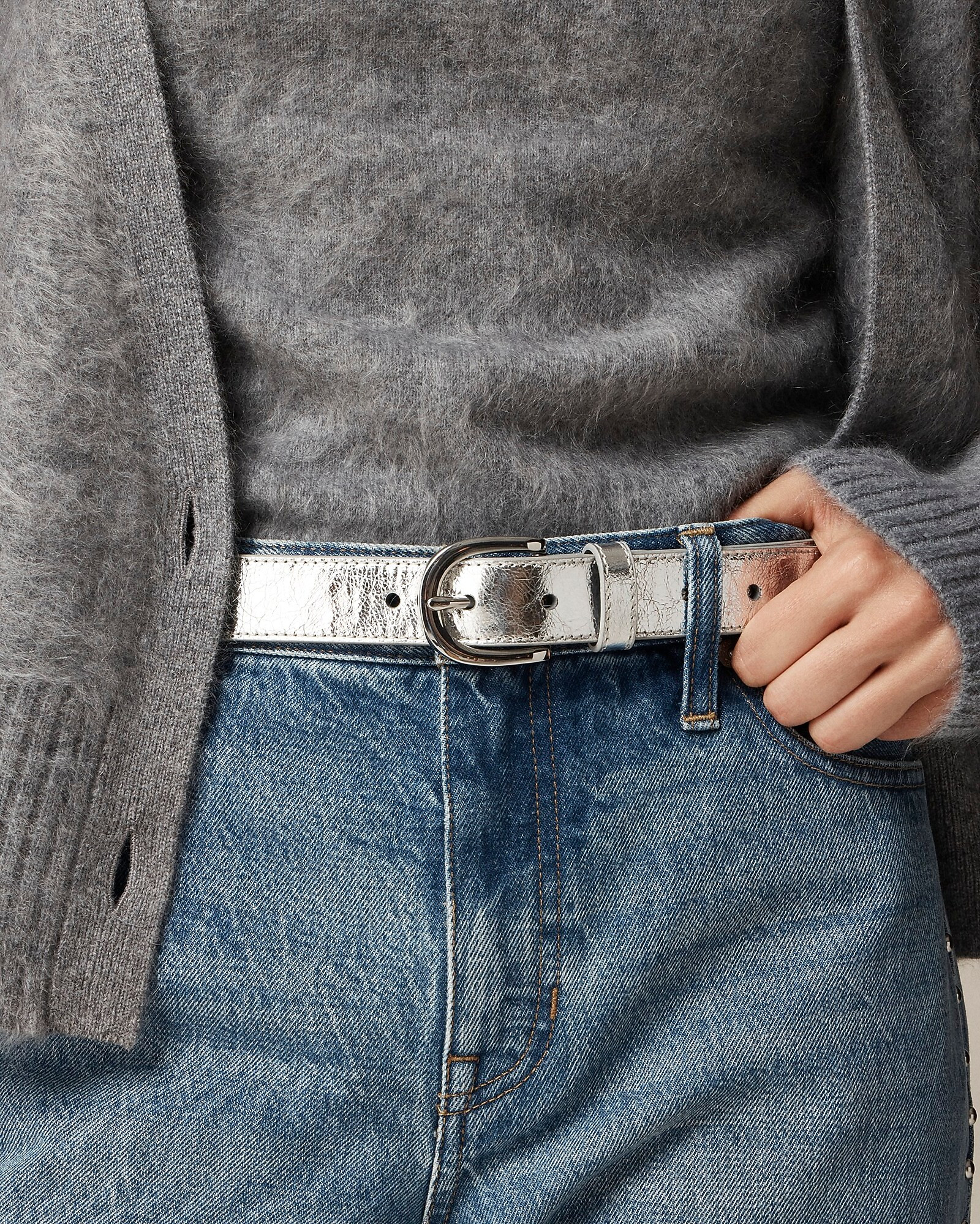Classic belt in metallic leather | J. Crew US