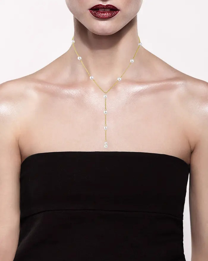 JARDIN Faux Pearl Lariat Necklace | Nordstromrack | Nordstrom Rack