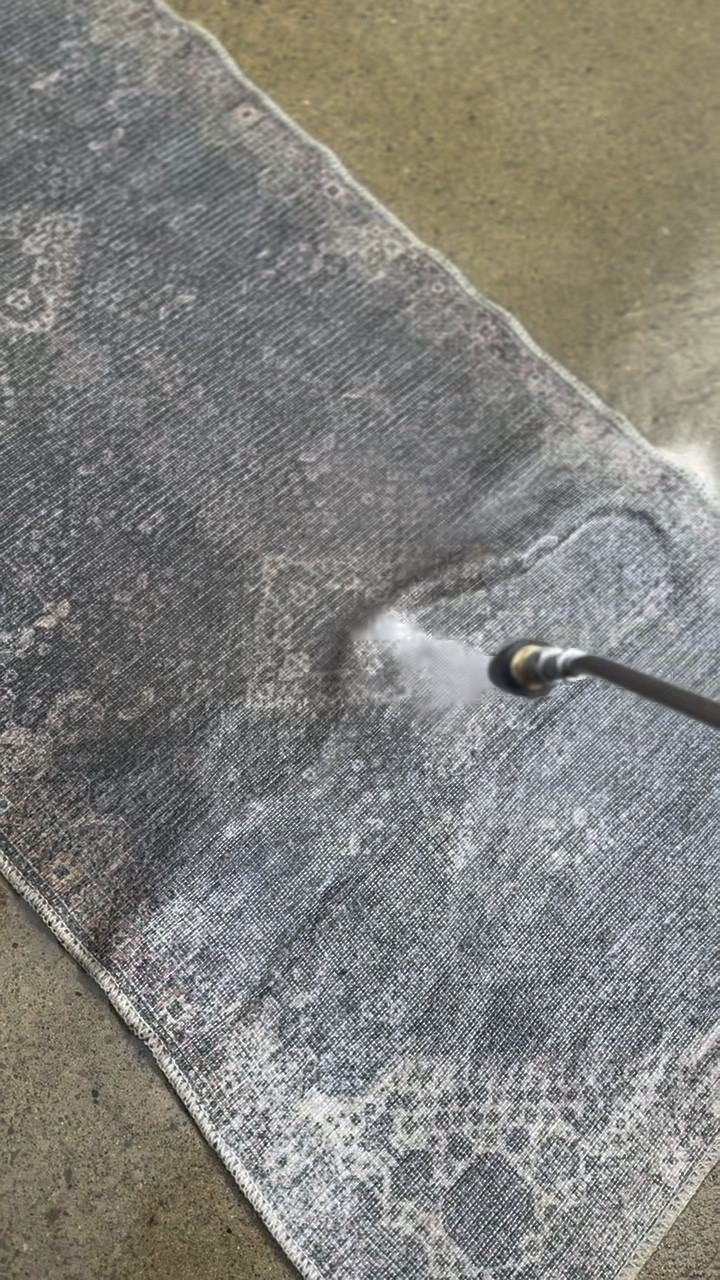 We are clean people and I keep a clean home, but y’all - have you pressure washed your rugs lately? 🤢