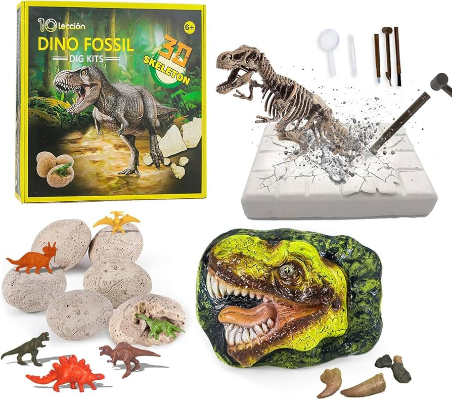 Dinosaur Fossil Digging Kit for Kids, Dinosaur Eggs Excavation Dig Kit, Dinosaur Toys for Kids 5-... | Amazon (US)