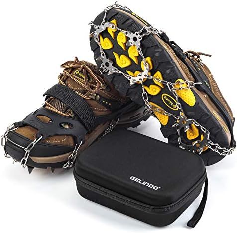 Gelindo Crampons Ice Cleats Traction, 19 Spikes Stainless Steel for Snow Shoes Boots, Safe Protec... | Amazon (US)