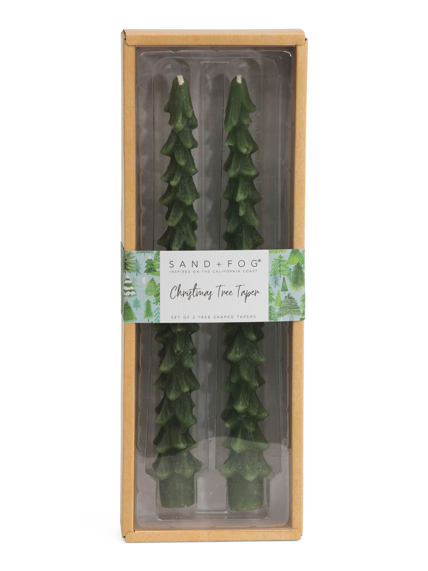 Set Of 2 10in Tree Taper Candles | TJ Maxx