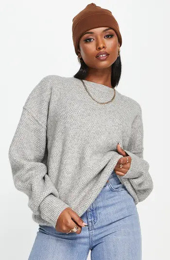Topshop Exposed Seam Crewneck Sweater | Nordstrom | Nordstrom