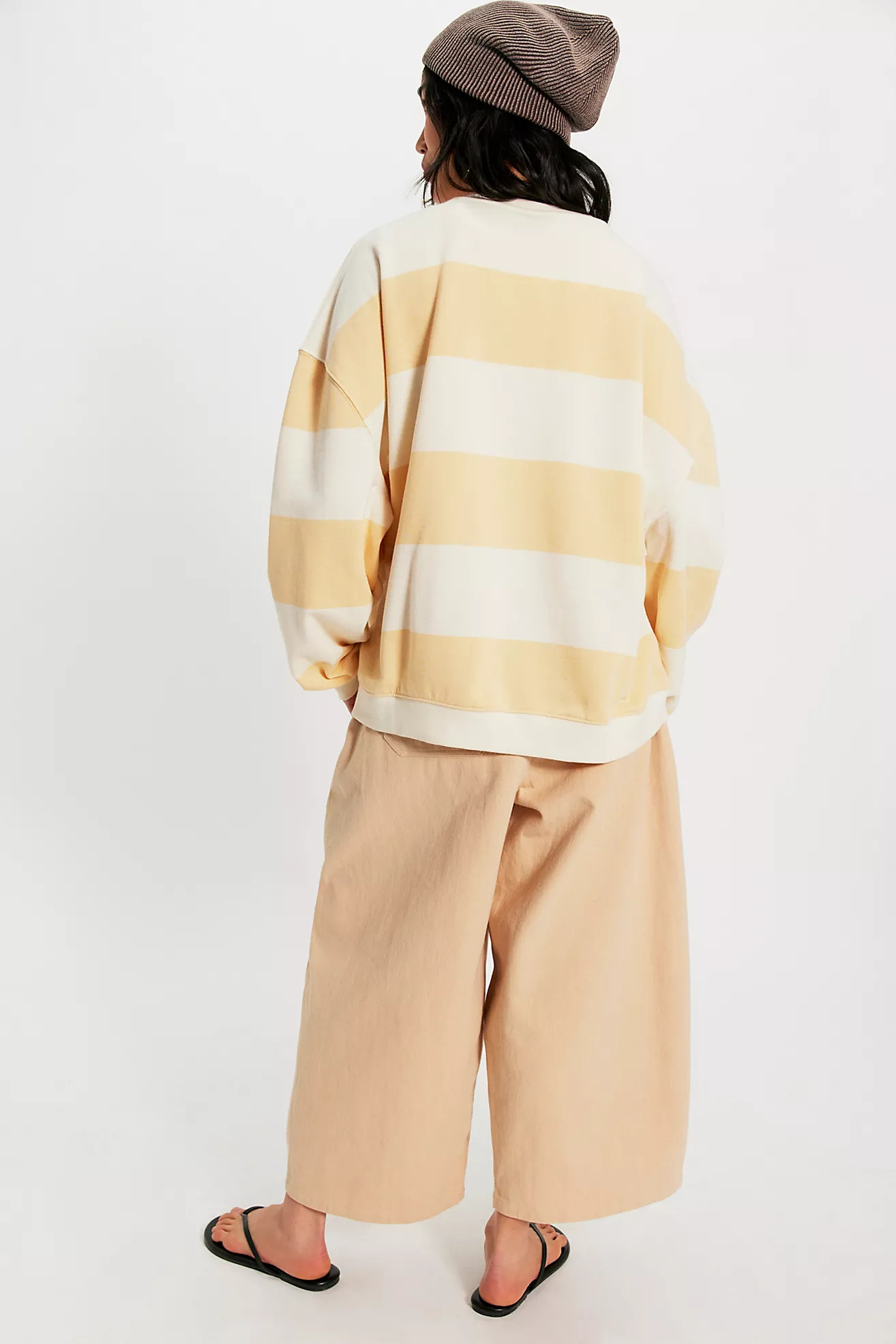 We The Free Classic Striped Oversized Crewneck | Free People (Global - UK&FR Excluded)