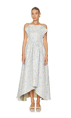 ELLIATT Floralie Strapless Gown in Blue Multi from Revolve.com | Revolve Clothing (Global)