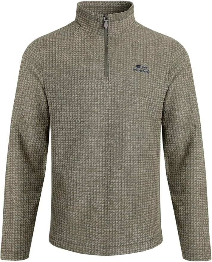 Weird Fish Dighton Eco 1/4 Zip Triangle Fleece Olive Green | Amazon (UK)