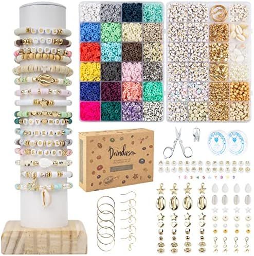 Clay Beads 6000 Pcs 2 Boxes Bracelet Making Kit - 24 Colors Polymer Clay Beads for Bracelet Making - | Amazon (US)