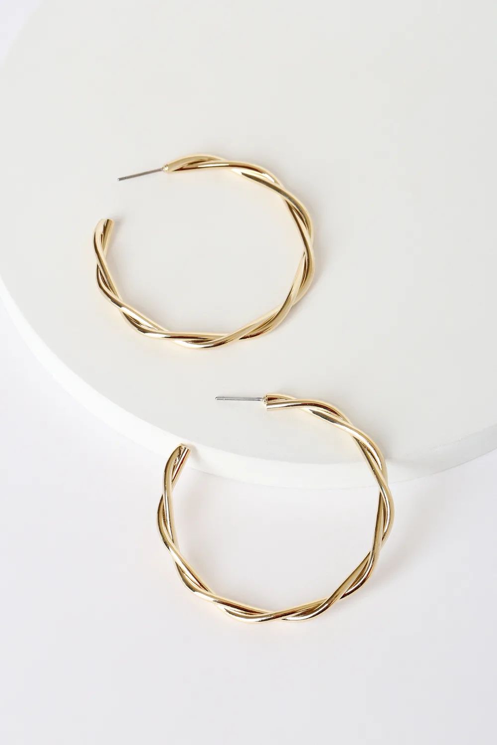 Saw Your Style Gold Twisted Hoop Earrings | Lulus (US)