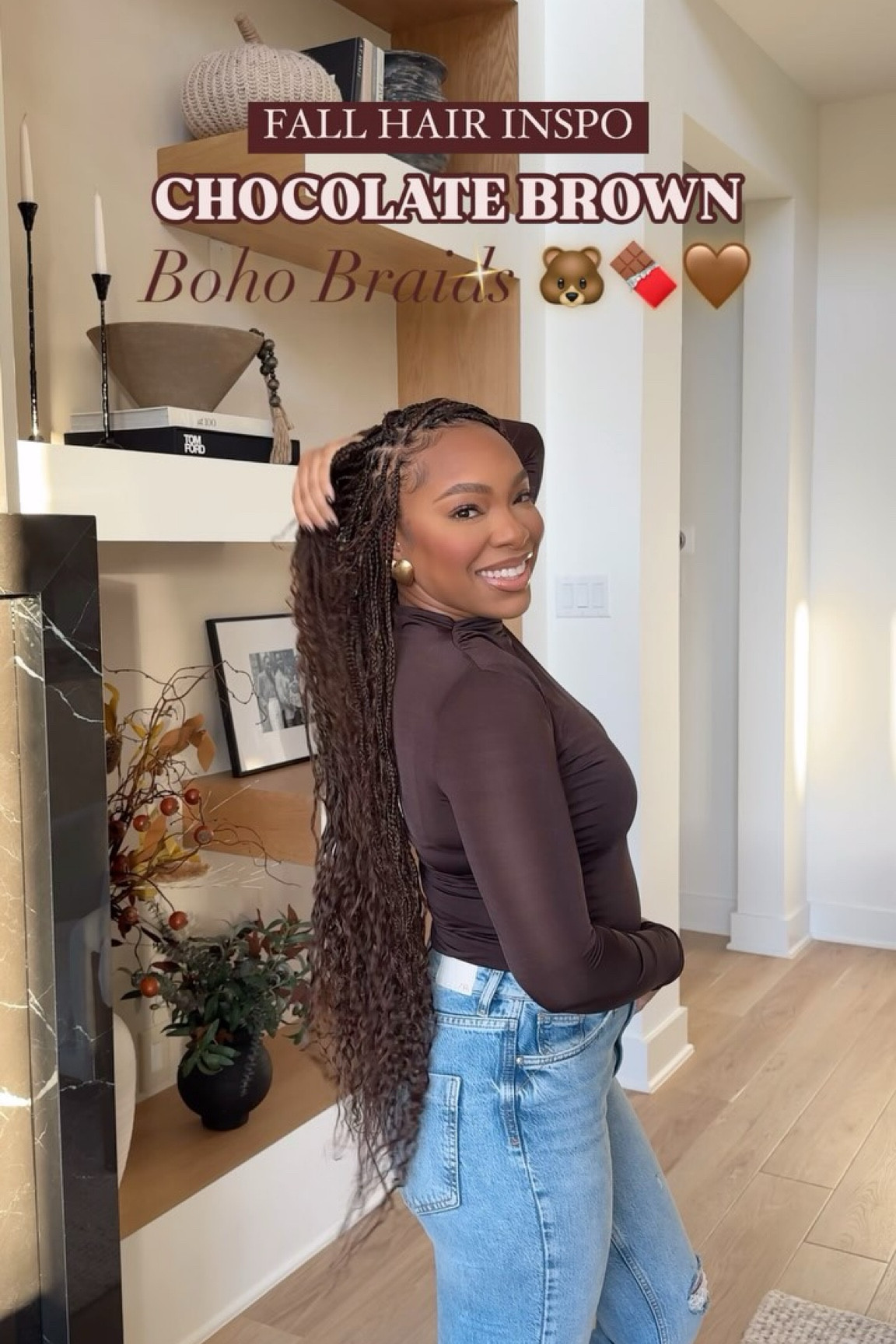 SAVE or SHARE for future hair inspo ✨ finally sharing all the details about my new braids and yall whoever said braids were only for the summer, was a lie because these chocolate butt length boho braids EAT, OK👏🏾👏🏾

🤎WHAT I ASKED FOR🤎
Style: Boho Braids with minimal curls
Length: Butt Length
Size: Smedium (with smaller parting)


#bohobraids #brownbraids #chocolatebrownbraids #bohobraidstyle #bohobraidsinspo #braidsinpo #braidshairstyle