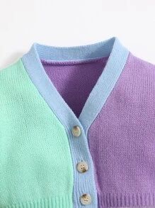 SHEIN Baby Color Block Single Breasted Cardigan SKU: sa2206232867813944(100+ Reviews)$7.70$8.00-4... | SHEIN