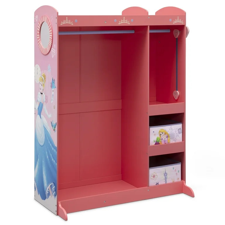 Disney Princess Dress & Play Boutique - Pretend Play Costume Storage Closet/Wardrobe with Mirror ... | Walmart (US)