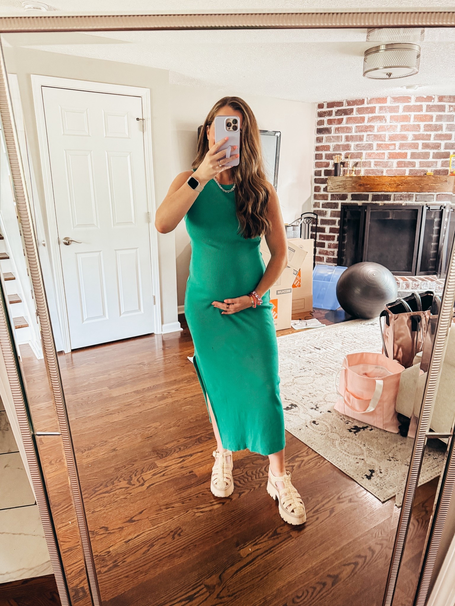 The dress that keeps on giving 😂 have worn this my entire pregnancy! I am 38 weeks pregnant here & still have plenty of room. 

#LTKBump #LTKSeasonal #LTKFindsUnder50