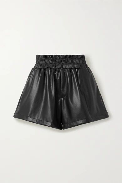 Les Rêveries - Faux Leather Shorts - Black | NET-A-PORTER (US)