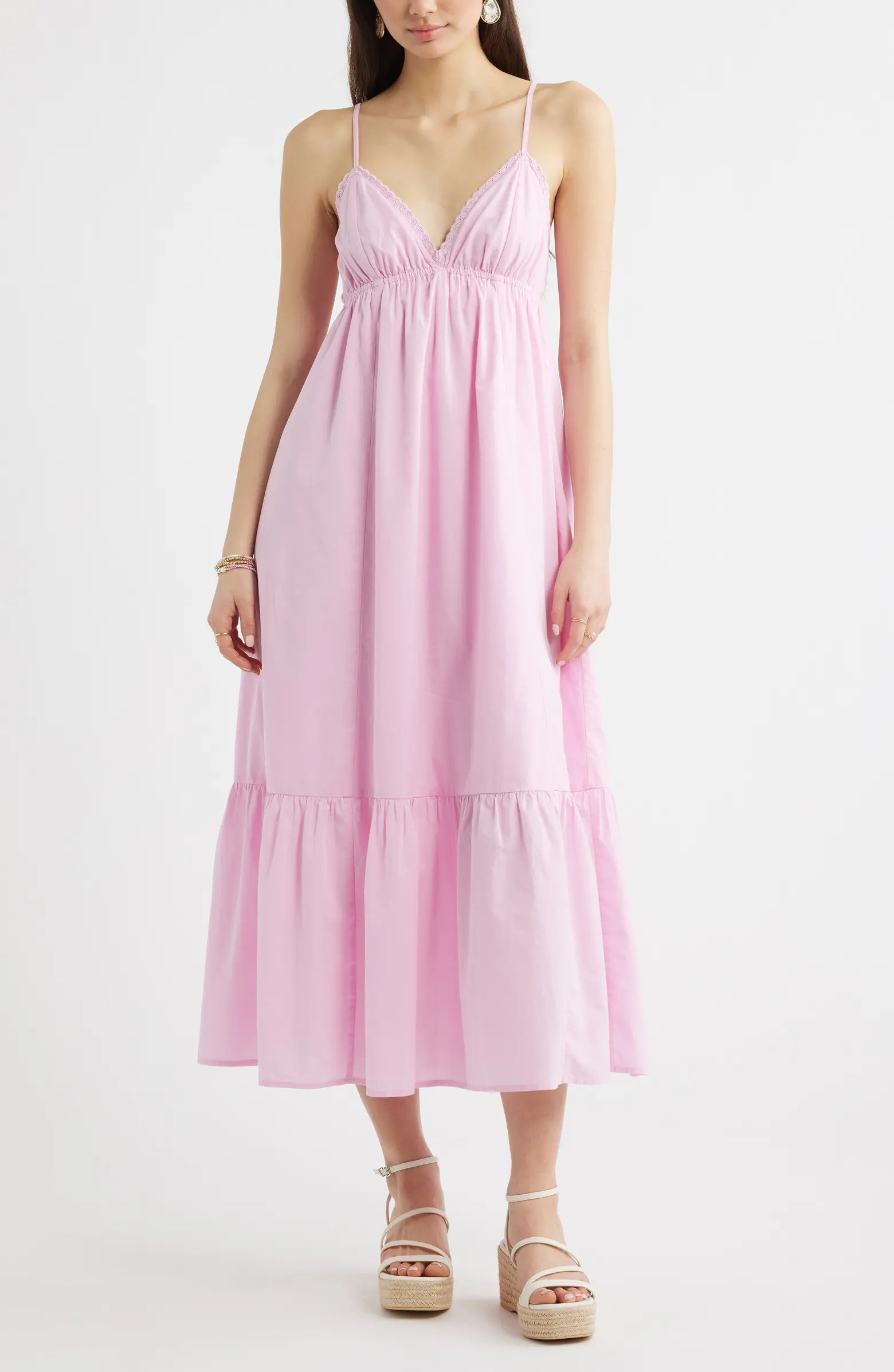 Ruffle Hem Cotton Maxi Dress | Nordstrom