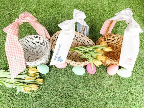 Easter Basket Bows | Easter Basket | Etsy (US)