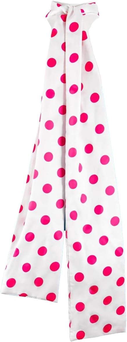 ATAYOU Long Red Polka Dot Scarf Chiffon Scarf for Women Halloween Cosplay Costume | Amazon (US)