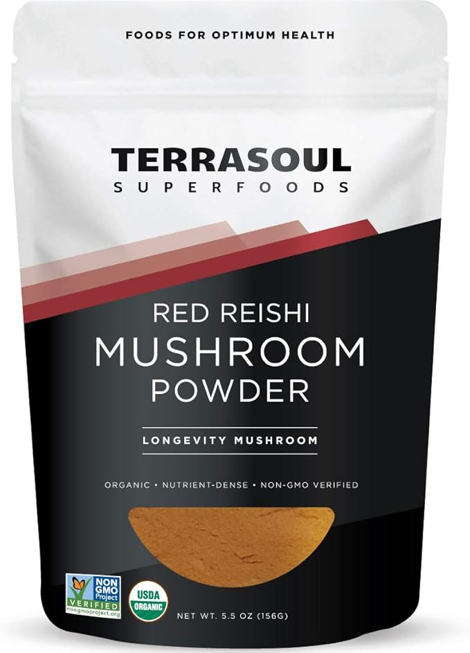 Terrasoul Superfoods Organic Reishi Mushroom Powder (4:1 Extract), 5.5 Oz, Immune Support, Stress... | Amazon (US)