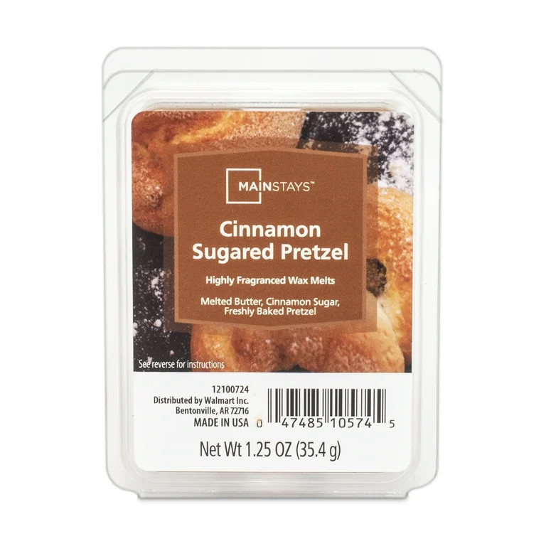Mainstays Cinnamon Sugared Pretzel Scented Wax Melt, 1.25 oz | Walmart (US)