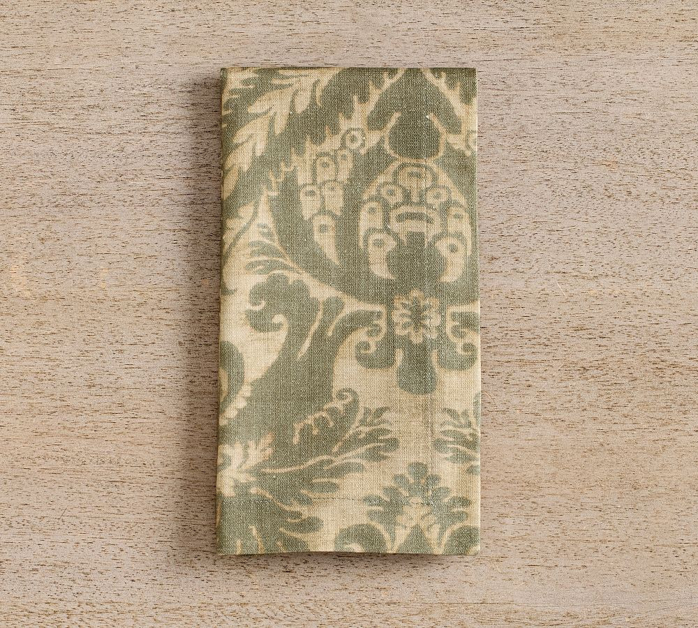 Stella Damask Organic Cotton Napkins - Set of 4 | Pottery Barn (US)