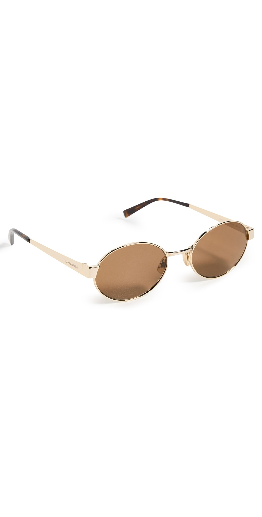 Saint Laurent SL 692 Sunglasses Gold-Gold-Brown One Size | Shopbop