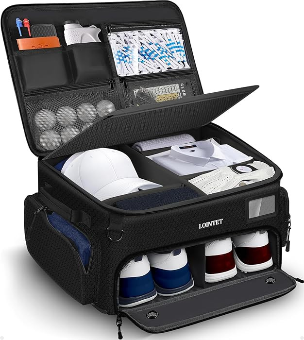 Golf Trunk Organizer, Waterproof Car Golf Locker with Separate Ventilated Compartment for 2 Pair ... | Amazon (US)