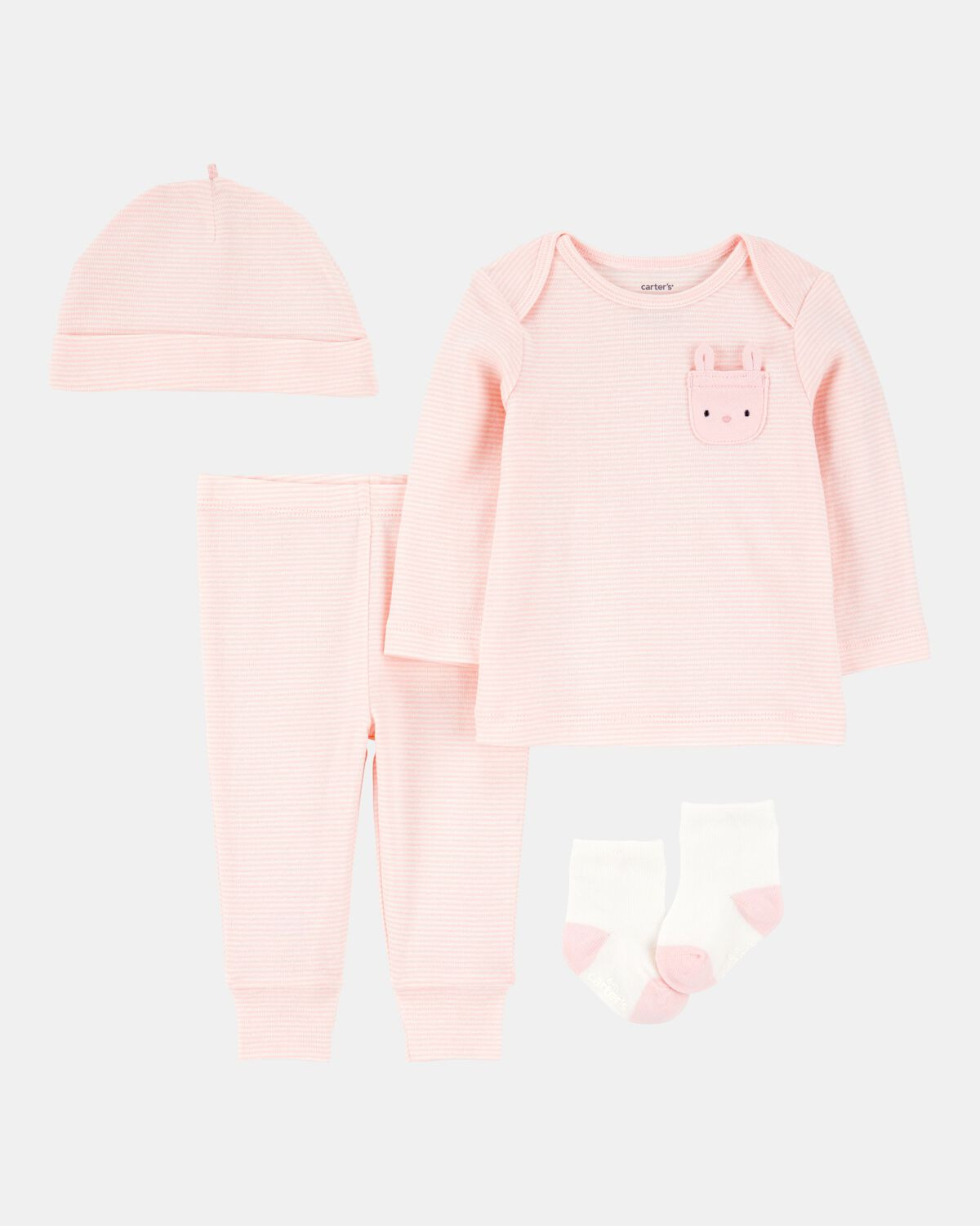 Baby 4-Piece Bunny Outfit Set - Pink/White | Carter's Inc