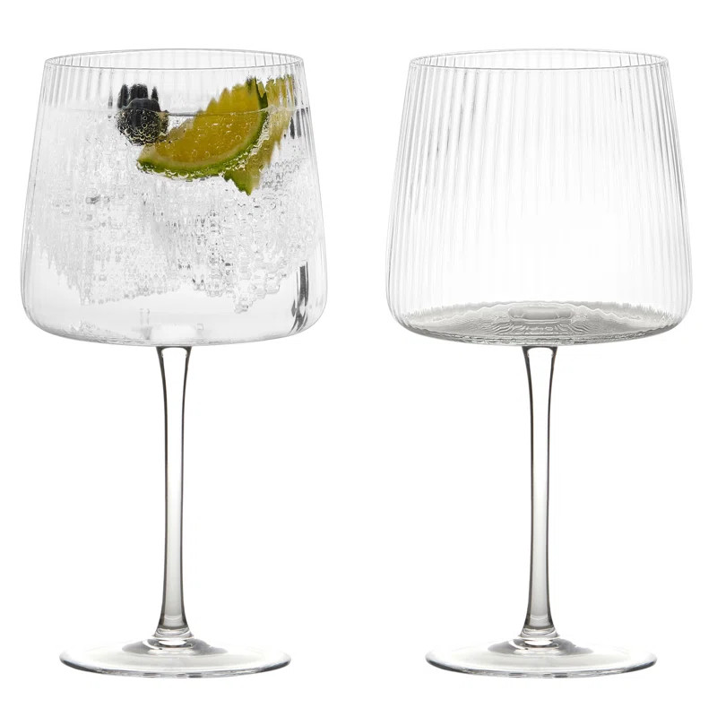 Zoya 23.75 Glass Gin Balloon Glass Stemware Set | Wayfair North America