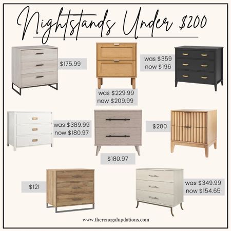 Nightstands under $200 | Refresh bedroom with side tables | 3 drawer dresser | 2 drawer dresser | nightstand sale

#LTKstyletip #LTKhome #LTKsalealert