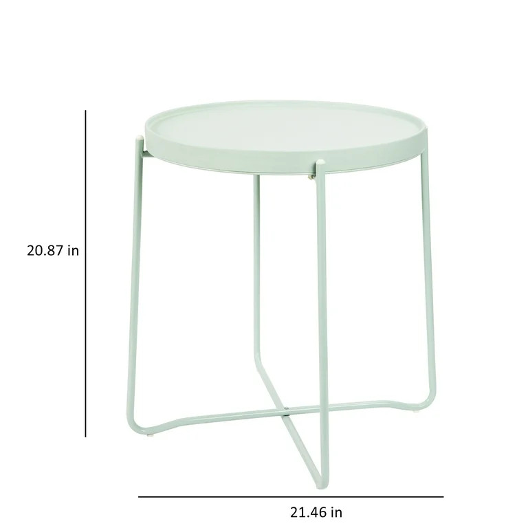 Mainstays Foldable Round Side Table, Green | Walmart (US)