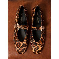 Leopard Print Textured Ballet Pumps | Mint Velvet