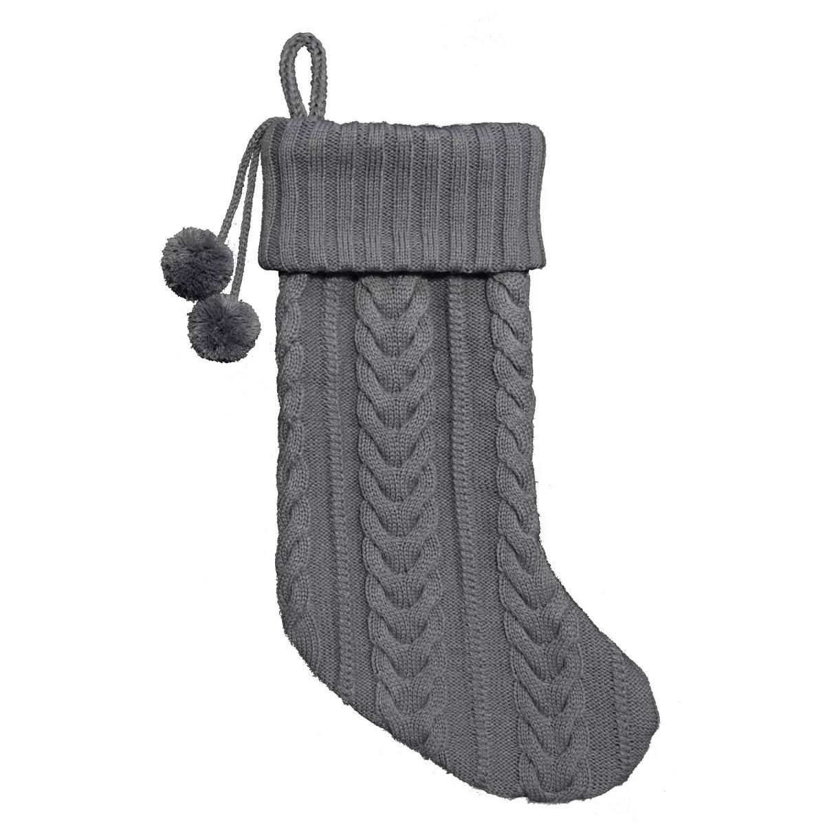 Cable Knit Christmas Stocking Gray - Wondershop™ | Target