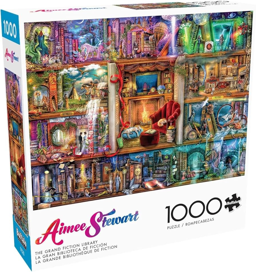 Buffalo Games - Aimee Stewart - The Grand Fiction Library - 1000 Piece Jigsaw Puzzle for Adults -... | Amazon (US)