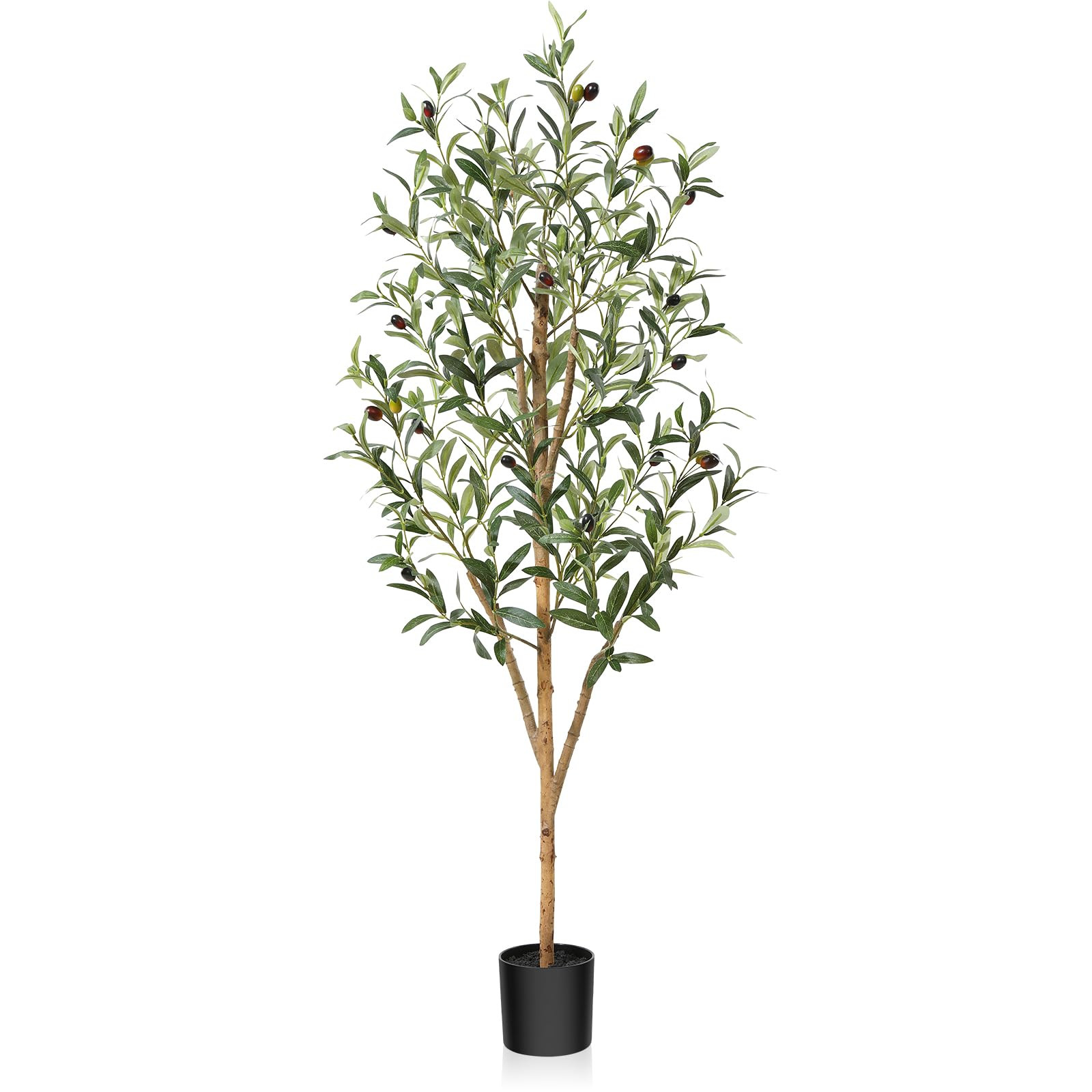 OAKRED Artificial Olive Tree 4ft, Lush Faux Olive Tree for Indoor with Natural Wood Trunk and Lif... | Amazon (CA)