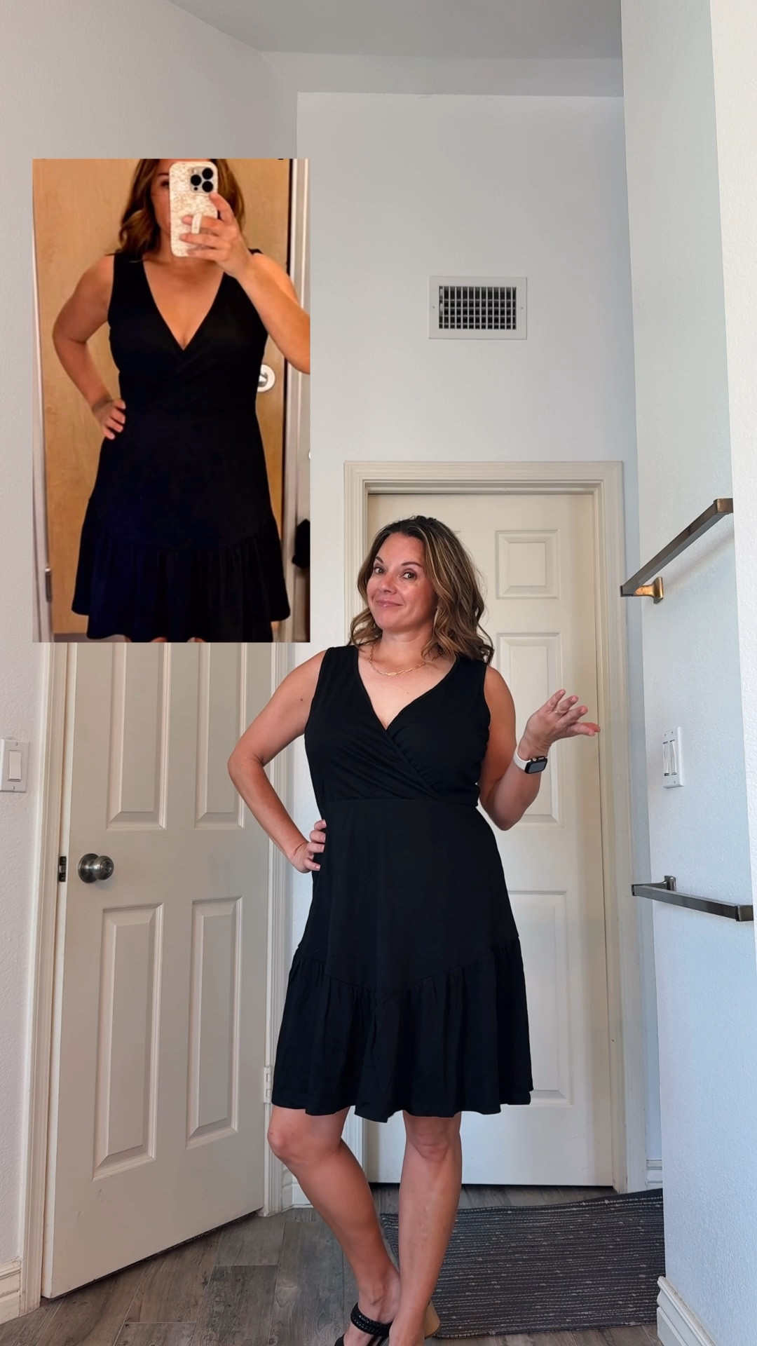 Got my real life dress in person and honestly… it’s a win.

I’m super picky with dresses (especially right now in this season of life 🙃), but this one is:
✔ flattering in the waist
✔ not clingy in the stomach
✔ flowy in the hips without making them look bigger

This is a Large😉


#LTKMidsize #LTKOver40 #LTKmomlife