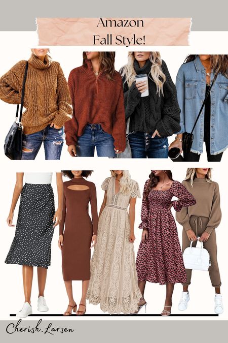 Amazon Fall fashion for women! Linked some dresses, sweaters, and jackets! Most links are under $40. 

#LTKSeasonal #LTKunder50 #LTKunder100