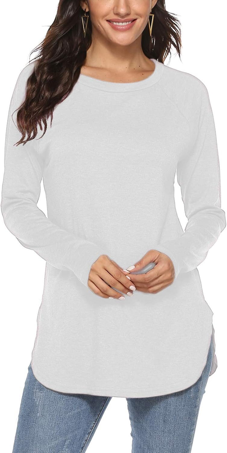 Newchoice Women's Casual Batwing Long Sleeve T Shirt Basic Loose Tunic Tops | Amazon (US)