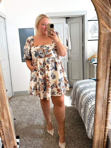 Fall wedding guest or date night dress! Wearing XL - Could do a large to have more compression around my chest but I plan on wearing a bra!

#LTKunder100 #LTKcurves #LTKsalealert