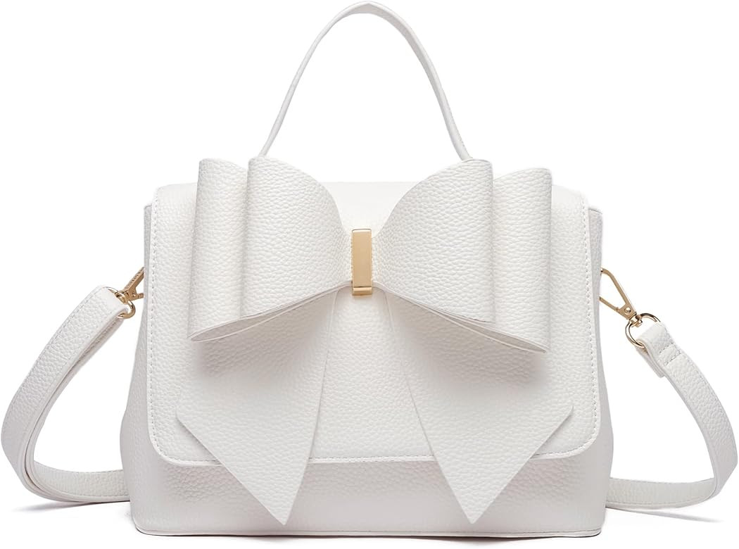 Like Dreams Bowtie Vegan Leather Crossbody Purse, Multi Compartment Interior, for Picnic, Date, F... | Amazon (US)