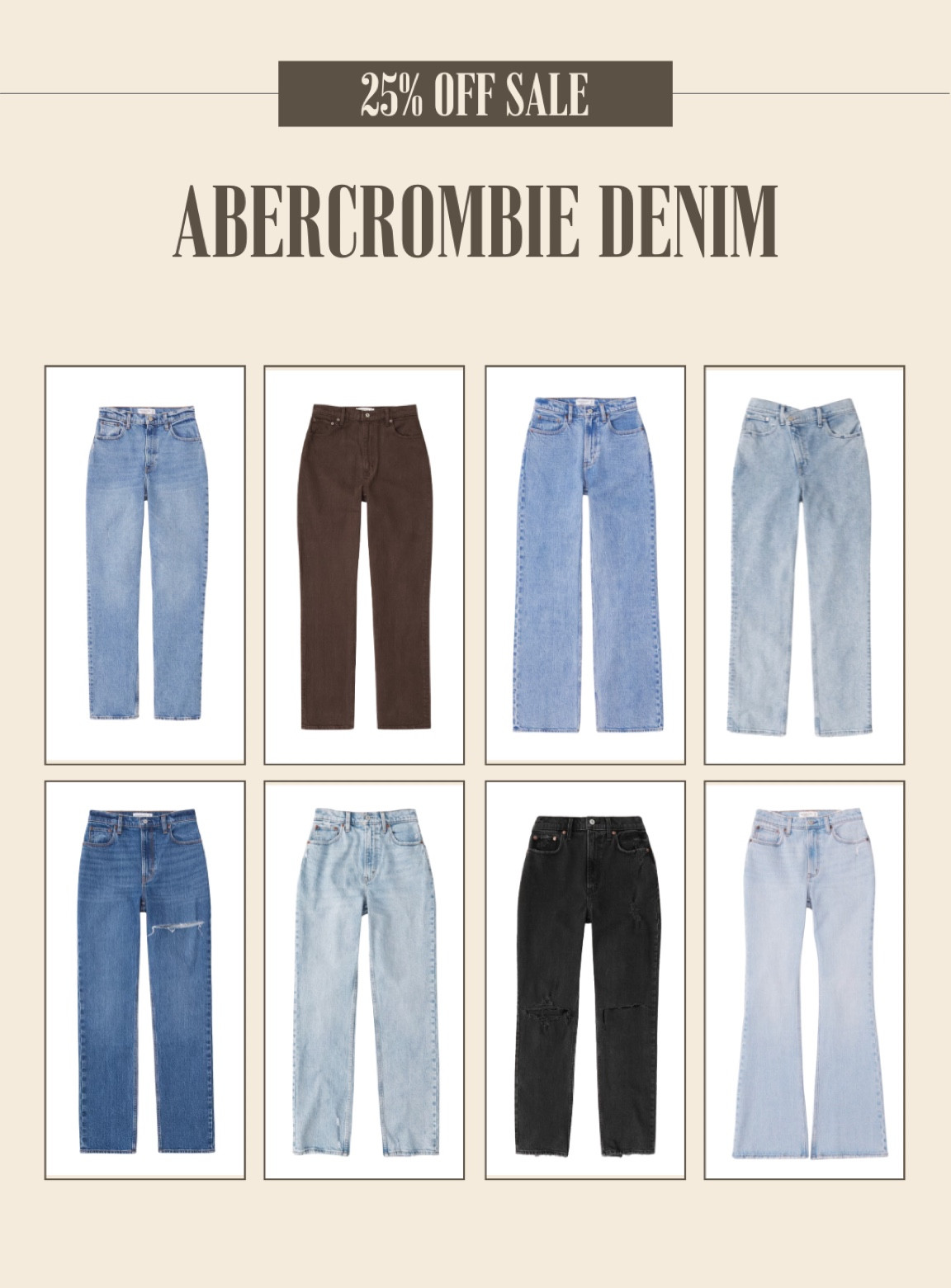 Abercrombie denim on sale 25% off! I wear a 26L in their Curve Love Line!

#LTKBacktoSchool #LTKSeasonal #LTKsalealert