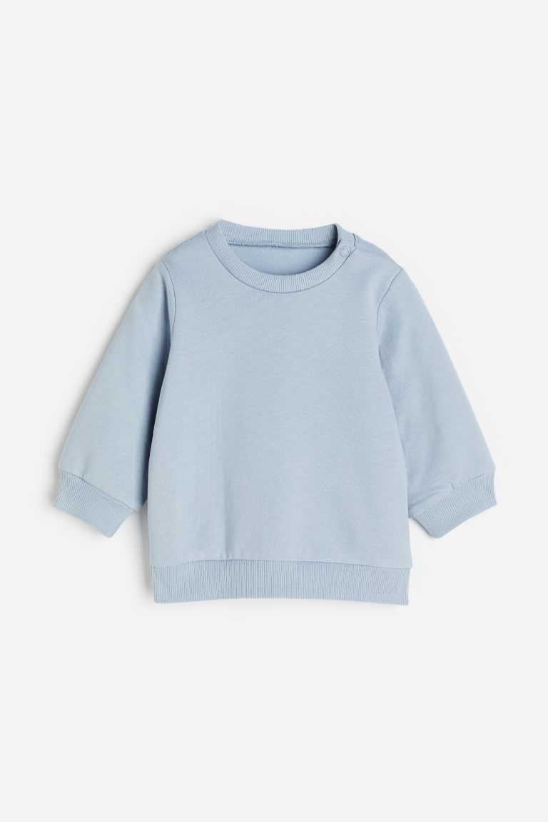 Cotton Sweatshirt - Light blue - Kids | H&M US | H&M (US + CA)