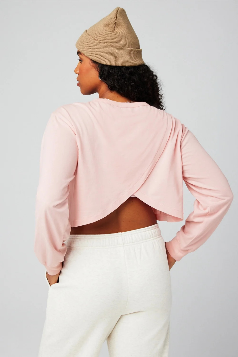 100% Cotton Cropped Boxy Long-Sleeve | Fabletics