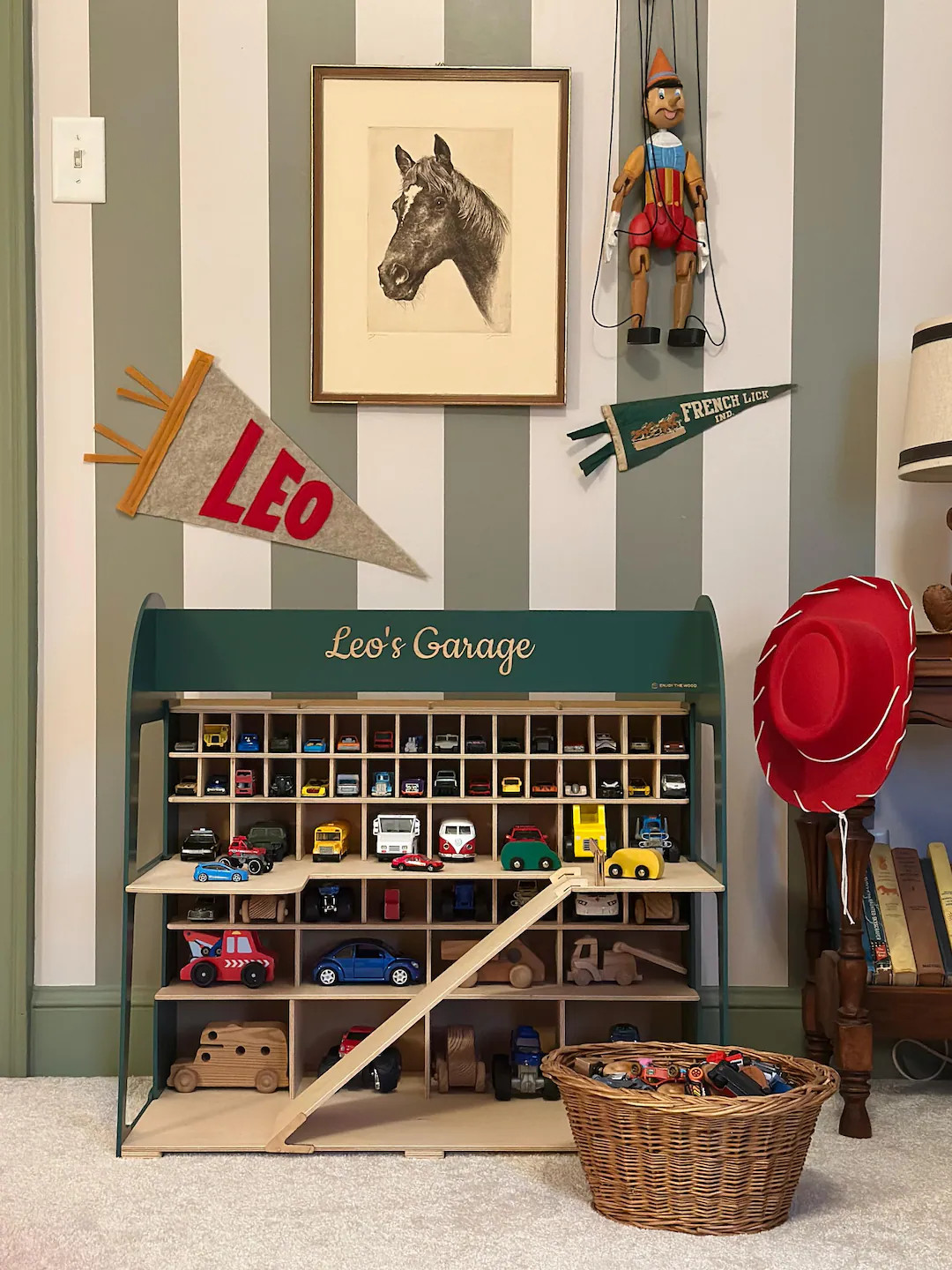 Montessori Toy Car Storage, Toy Car Parking Garage, Personalized Toys for Boys, Toy Garage Car Ra... | Etsy (US)